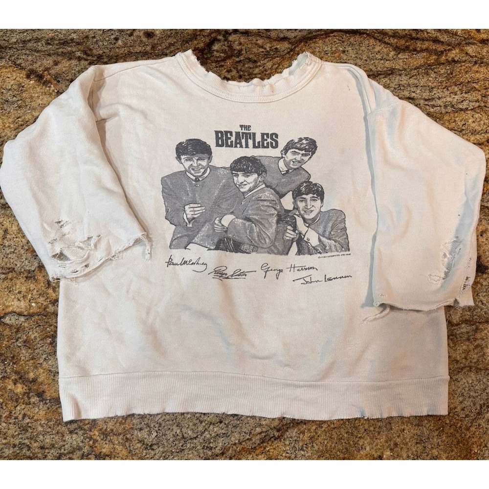 Vintage 1963 The Beatles NEMS Sweatshirt Original 60s USA Distressed Rare